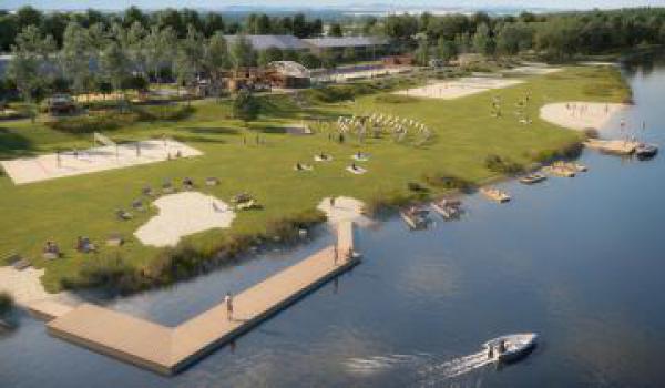 Město postaví nový sportovní a volnočasový areál s přírodní pláží na levém břehu Vltavy