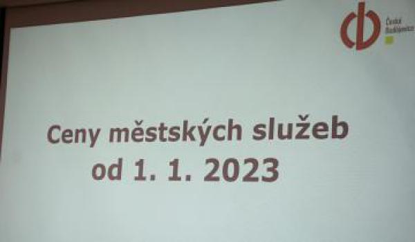 Ceny městských služeb od 1. ledna 2023 sdělili na tiskové konferenci zástupci vedení města