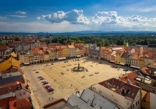 Náměstí Přemysla Otakara II. z Černé věže. Foto P. Kubát