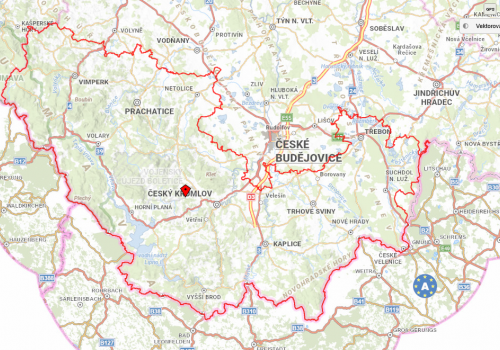 Mapa zasaženého území tornádem Hůlava